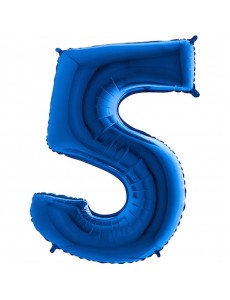 Balão Número 5 Azul 